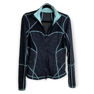 Zella  Mesh Long Sleeve Zip Up Running Sweater